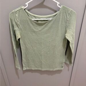 American Eagle Outfitters Light Green Long Sleeve Top